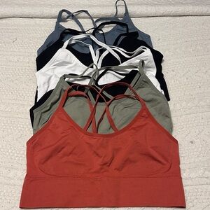 Women's Multi-Color Strappy Bralette Set